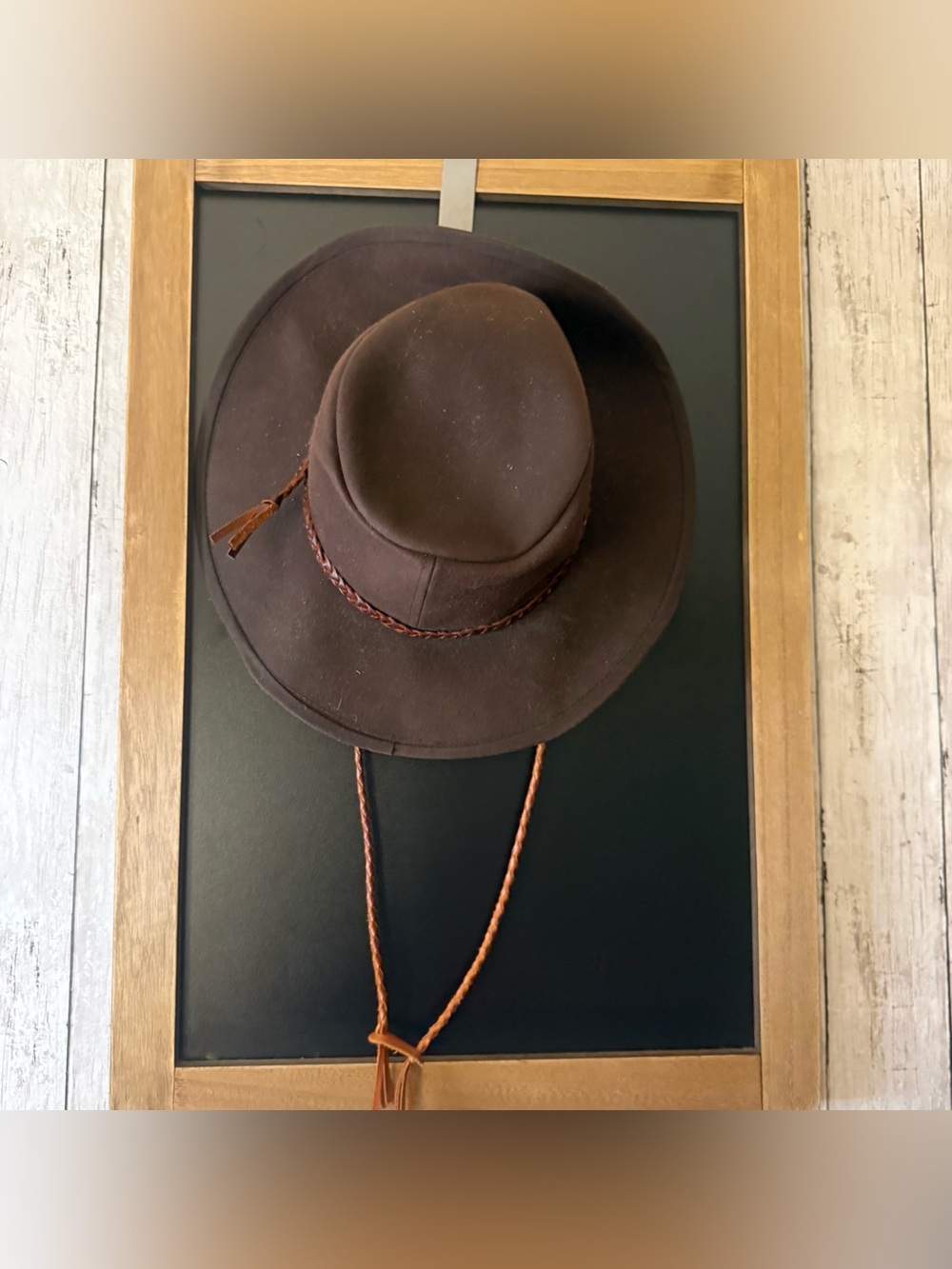 Vintage Outback Trading Co. Grizzly Brown Oil Skin Outback Hat M USA
